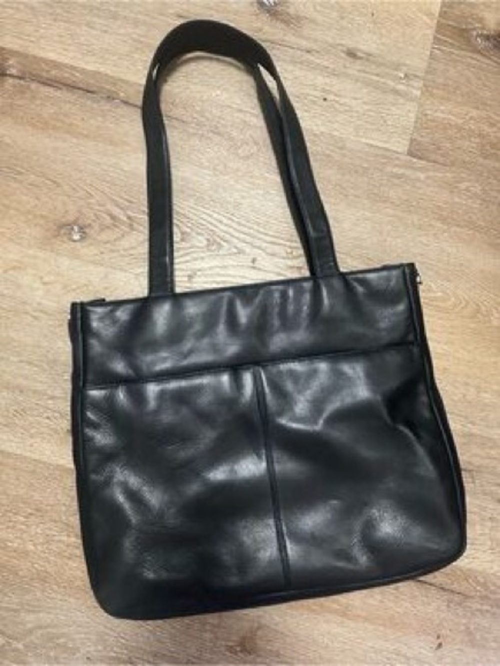 Talbots Vintage Y2K Genuine Leather Shoulder Bag Black Handbag Purse Pocket Boho